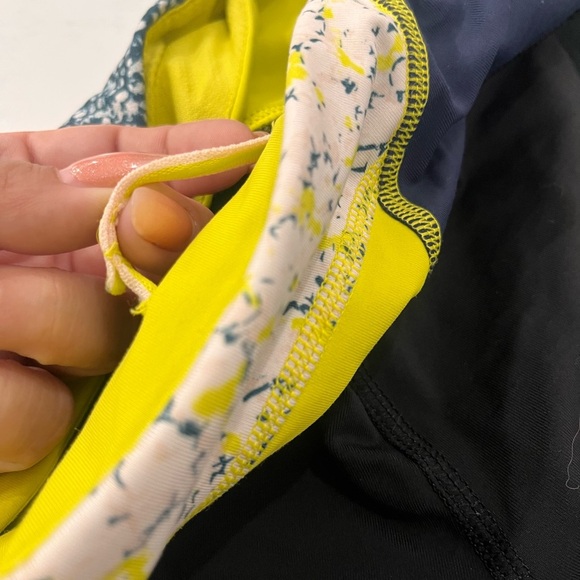 Lululemon Yellow and Black design leggings - Picture 3 of 5